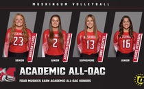 Four Muskingum Volleyball student-athletes named Academic All-OAC honorees